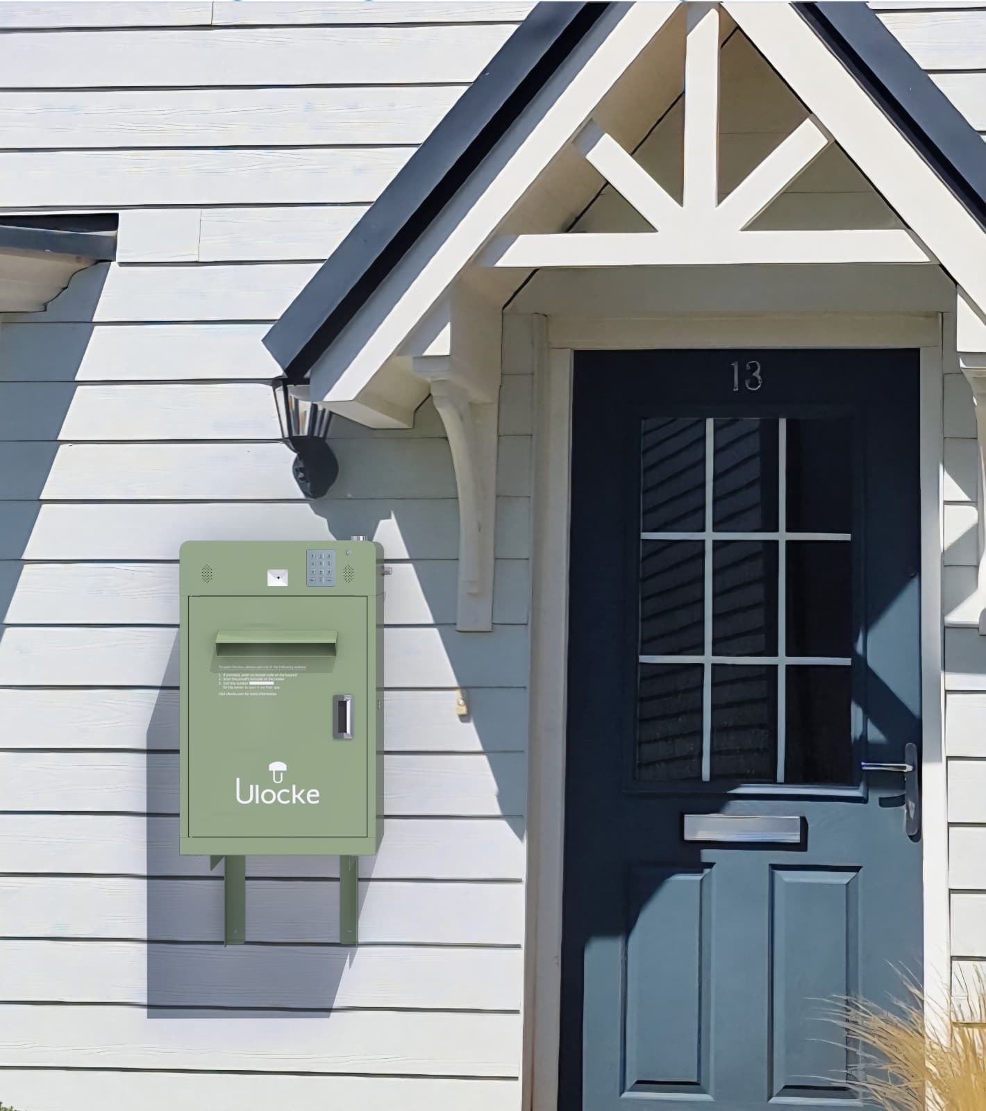 Ulocke installed at a modern home entrance